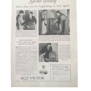Vintage 1933 RCA Victor Spend Wisely Ad Advertisement